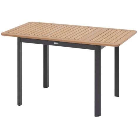 HESPERIDE Table de jardin extensible Folya en aluminium lin et argile traité époxy 4 places - Hespéride