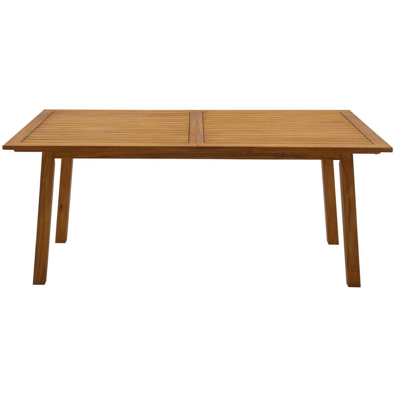 Table de jardin extensible rallonges intégrées en bois massif L180-240 cm mayel