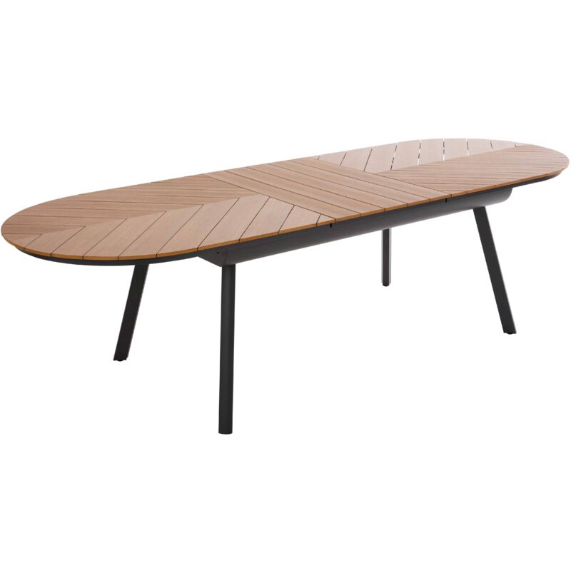 Table de jardin extensible rectangulaire 220/280 cm effet bois
