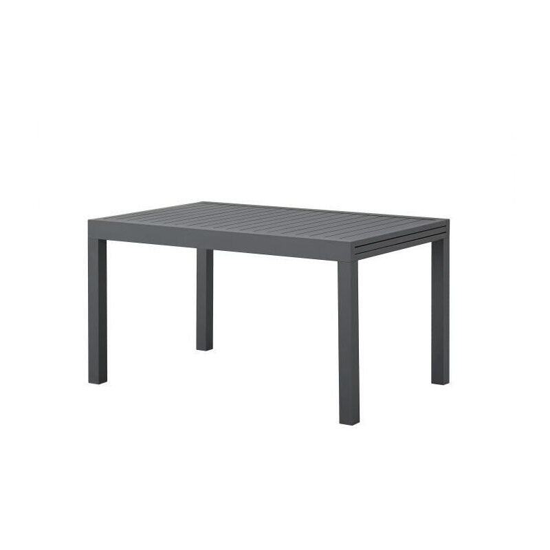 Sans Marque - Table de jardin extensible rectangulaire 6 a 8 personnes - Structure aluminium - l 135-270 x p 90 x h 75 cm - Gris foncé
