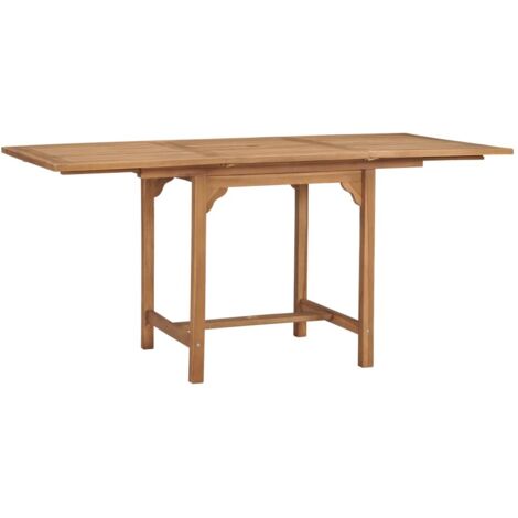 Table de jardin extensible Table d'appoint, Table de Balcon, (110-160)x80x75 cm Teck solide OIB6343E