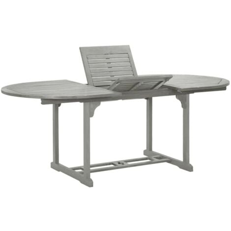 Table de jardin Gris 200x100x75 cm Bois d'acacia massif vidaXL