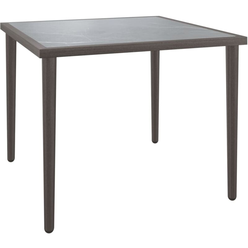Table de jardin gris 48x48x37 cm acier Vidaxl