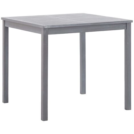 Table de jardin Gris 80x80x74 cm Bois d'acacia massif vidaXL - Gris
