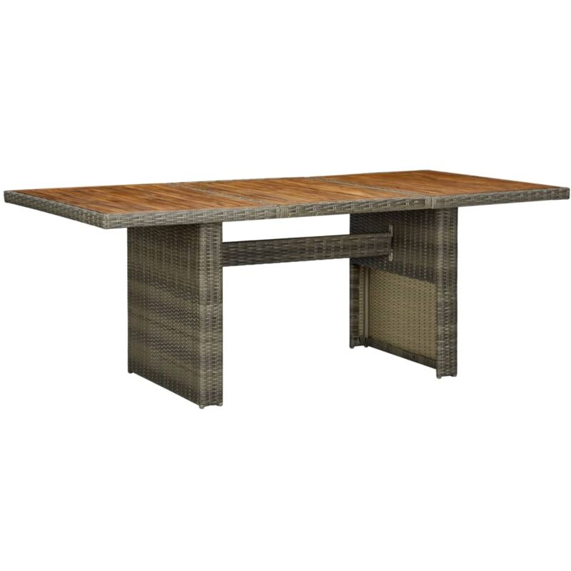 Vidaxl - Table de jardin Marron Résine tressée et bois d'acacia massif