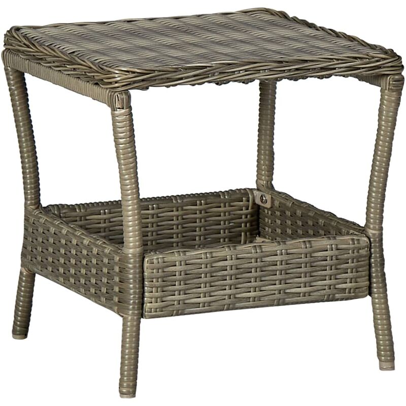 Vidaxl - Table de jardin Marron 45x45x46,5 cm Résine tressée
