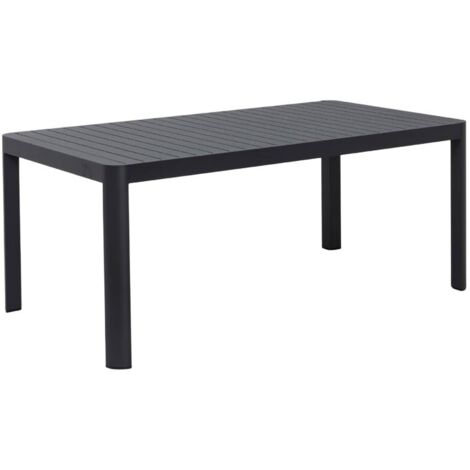 Table de jardin grise en aluminium Kaïa