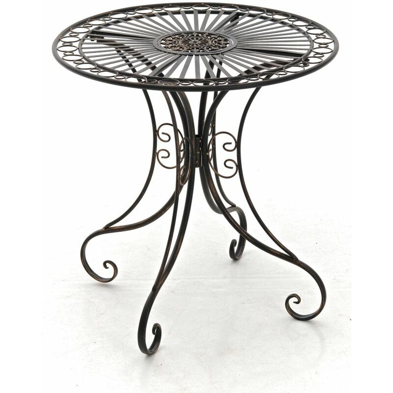 CLP - Table de jardin ornée de détails élégants et de minuscules jambes différentes couleurs colore : Bronze