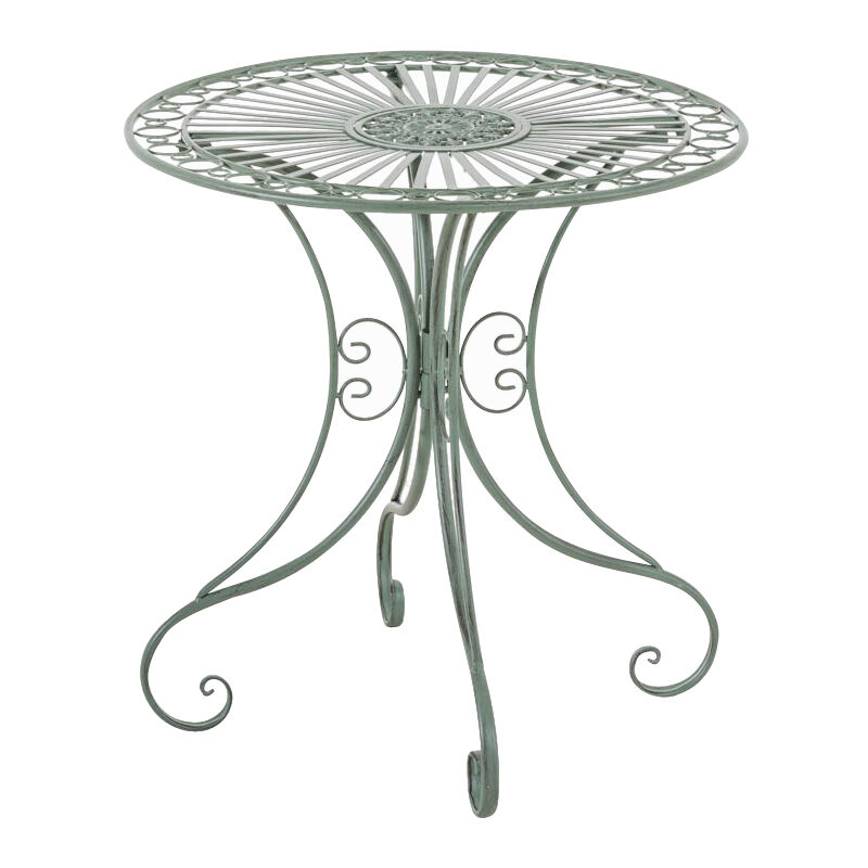 Table de jardin ornée de détails élégants et de minuscules jambes différentes couleurs colore : Vert antique