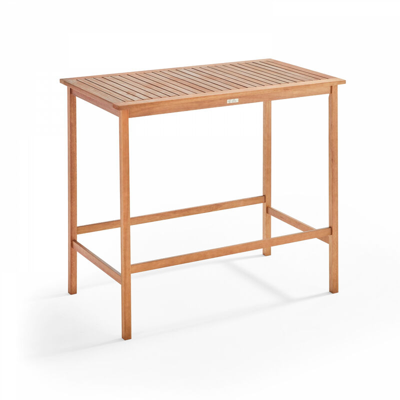 Table de jardin haute en bois d'eucalyptus