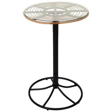 Table de Jardin Haute "Surabaya" 100cm Noir