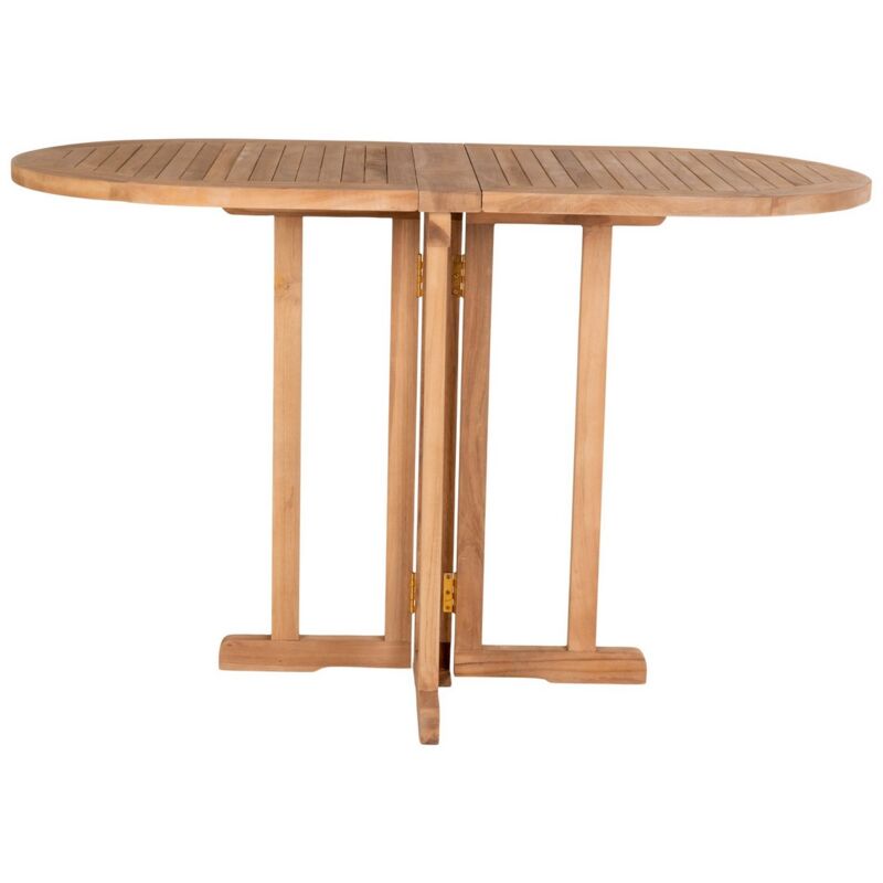 Table de Jardin Huelva, Bois, Marron, 120x60x75 cm