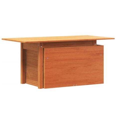 Table de jardin marron 100x50x75 bois massif de pin