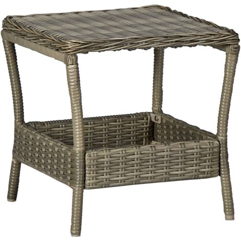 Table de Jardin Résine Tressée Patio Terrasse Extérieur Multicolore vidaXL