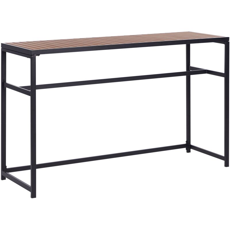 Beliani - Table de Jardin Moderne en Acier 150 x 50 cm Intérieur Extérieur Salle à Manger Noir Avetrana