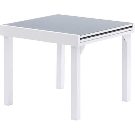 Table de jardin Modulo T 4 / 8 Full Verre Blanc Wilsa Garden