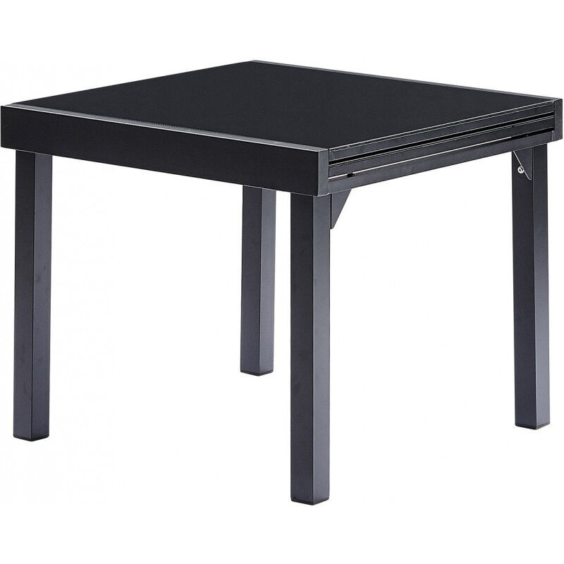 Wilsa Garden - Table de jardin Modulo t 4 / 8 Full Verre Noir