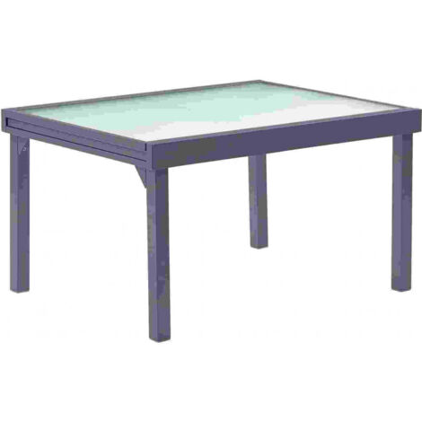 Table de jardin Modulo T 6/10 Full Verre Gris Anthracite Wilsa Garden