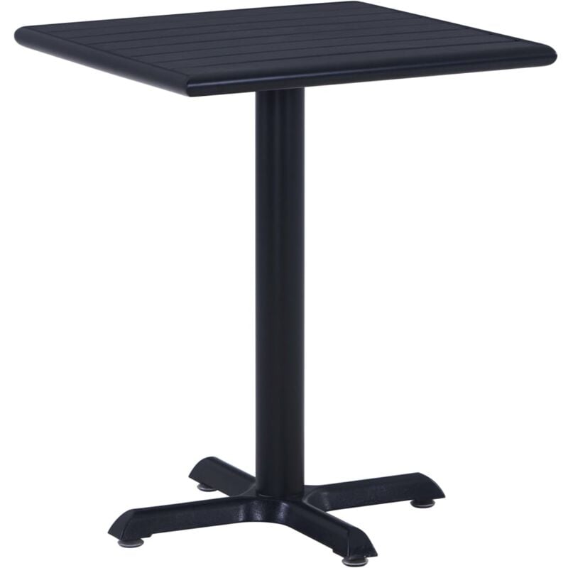 Table de jardin noir avec un design moderne avec un sol carré différentes tailles taille : 60 x 60 x 75 cm