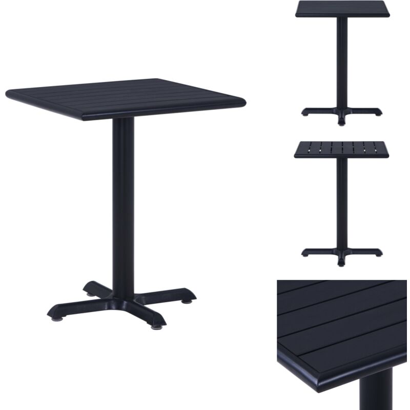 Vidaxl - Table de jardin Noir 60x60x75 cm - Table De Jardin - Table Extérieure - Mobilier De Jardin - Table Noire - Table Rectangulaire