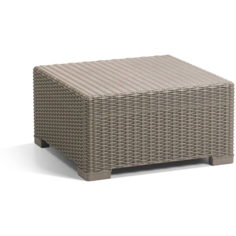 Table de Jardin Parksville, 6 Places, Résistant UV, Polyvalent, Gain de Place, 68x68x35h cm, Gris Taupe