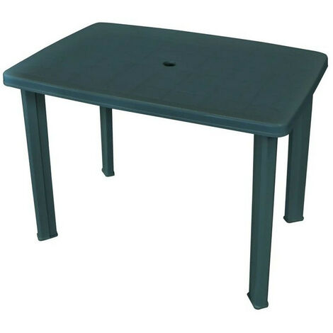 Table de jardin plastique vert Bouka 101cm
