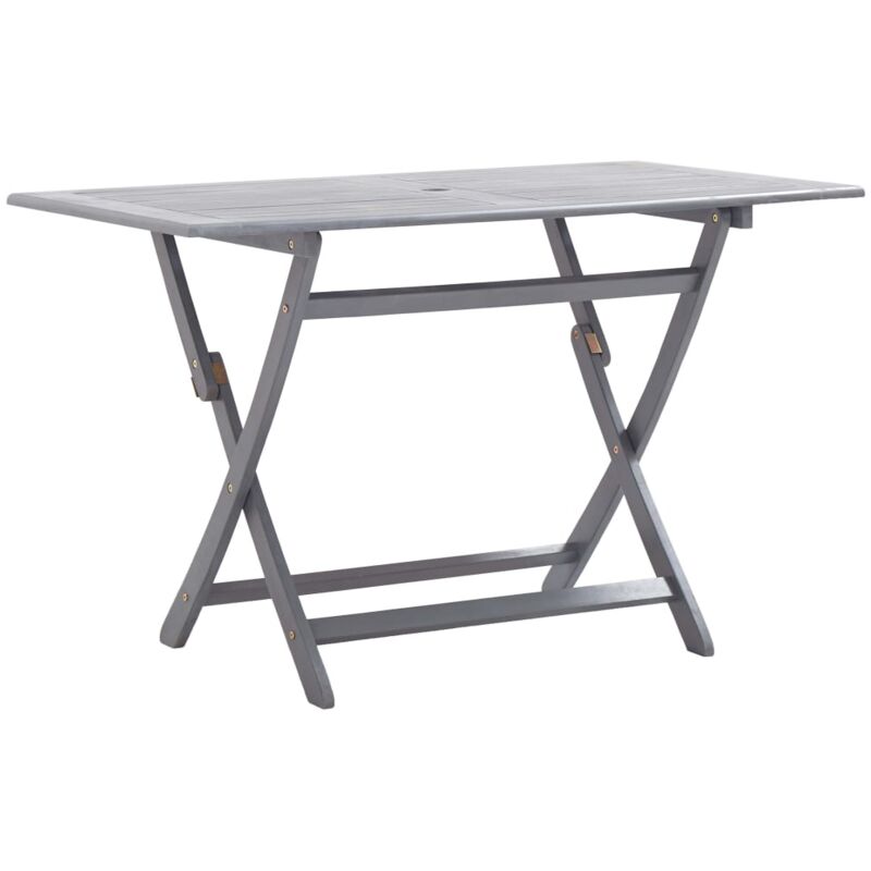 Vidaxl table de jardin pliable 120x70x75 cm bois d'acacia massif 46331