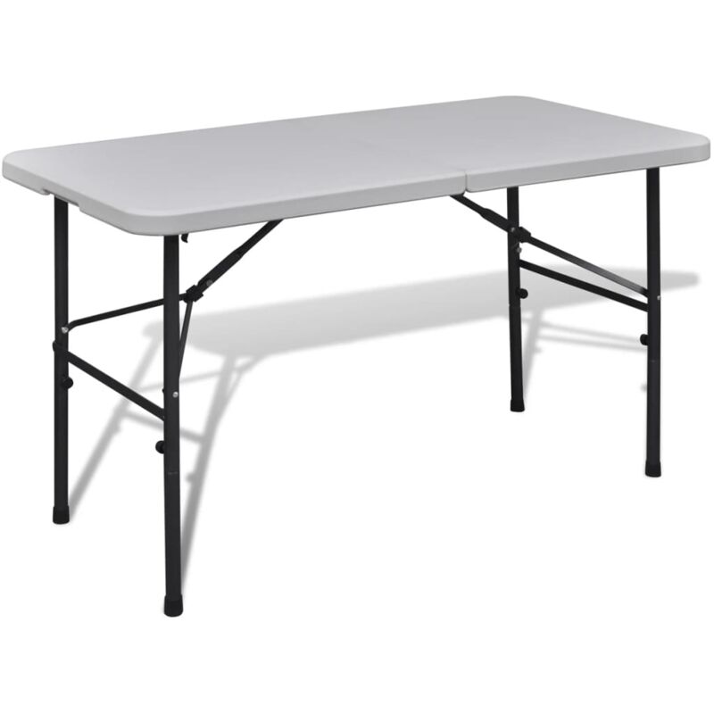 Vidaxl - Table de jardin pliable 122 cm blanche en hdpe
