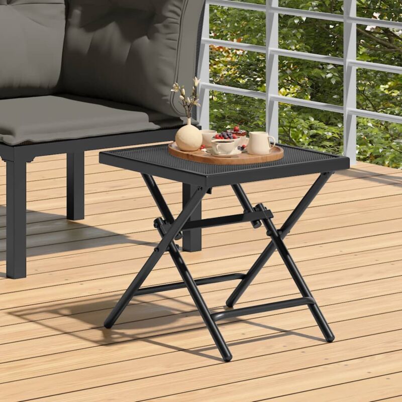 Vidaxl - Table de jardin pliable anthracite 38x38x38 cm Treillis d'acier