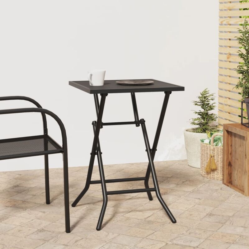 Vidaxl - Table de jardin pliable anthracite 50x50x72 cm maille d'acier