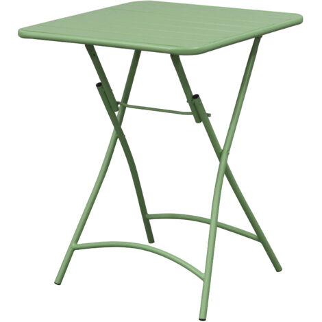 Table de jardin pliable en métal vert - BACA