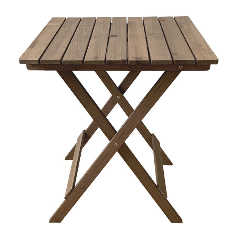 Table de jardin pliable Table de jardin portable pour l'extérieur Stall Leisure Wooden 555571cm
