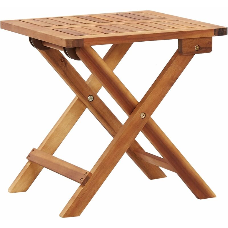 Table de jardin pliable Table d'extérieur Table d'appoint 40x40x40 cm Bois d'acacia massif 26602