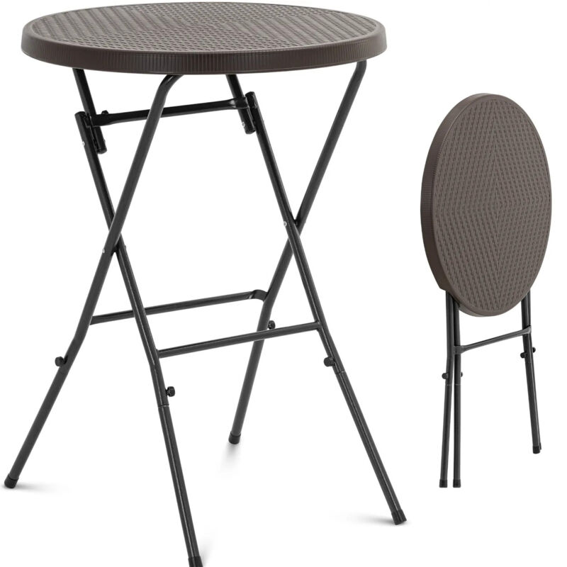 Table de jardin pliante - 79 x 79 x 110 cm - 75 kg - pour l'intérieur et l'extérieur - noir Table pliante extérieur Table de jardin pliable