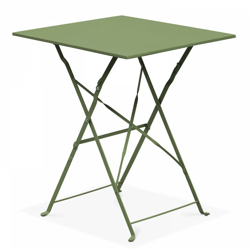 Table pliante acier vert cactus - Vert