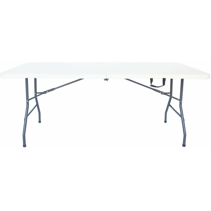 Table de jardin pliante Foldy - 180 x 74 x 74 cm - Blanc