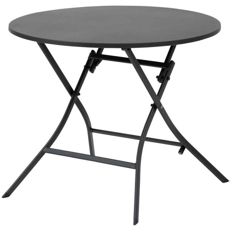Hesperide - Table de jardin ronde Greensboro 4 places Graphite - Hespéride
