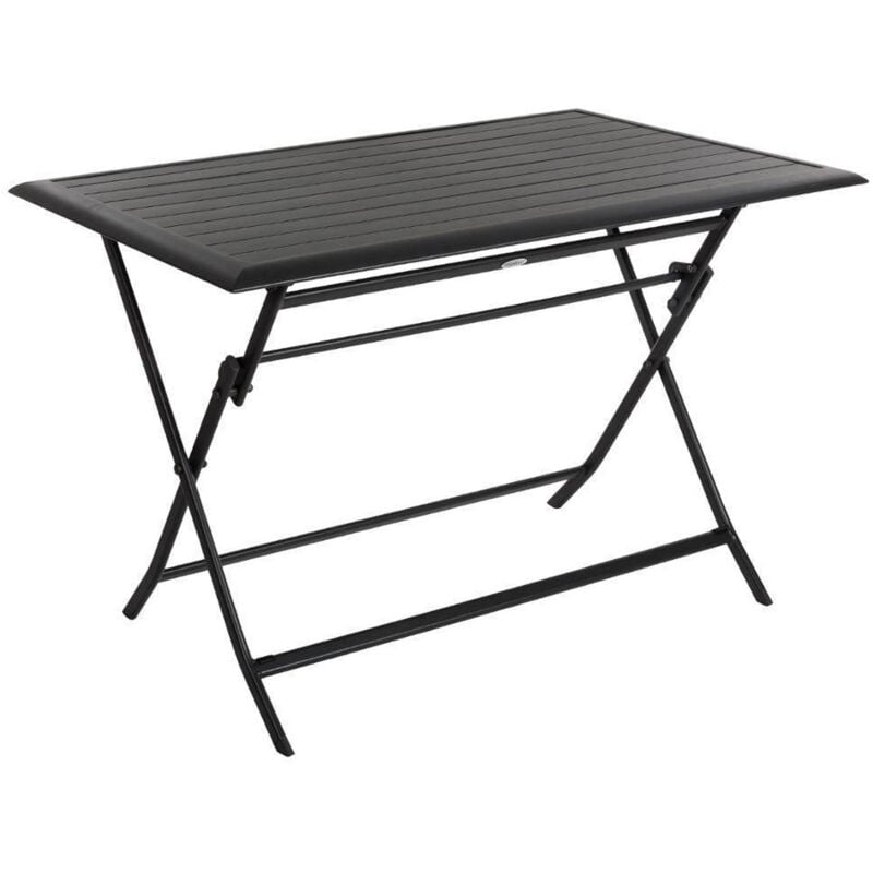 Hesperide - Table de jardin pliante rectangulaire Azua graphite 4 places en aluminium traité époxy - Hespéride