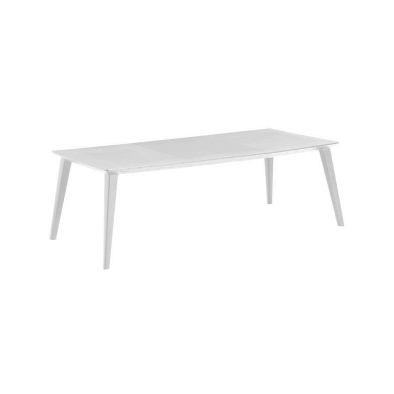 Table de jardin - rectangulaire - blanc - en résine - 8 a 10 personnes - Lima Allibert by keter