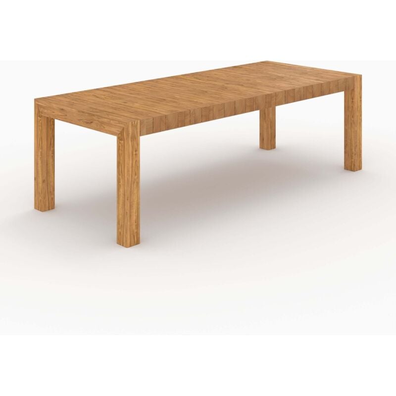Table de jardin rectangulaire en bois de teck recyclé 10 personnes - ZIA