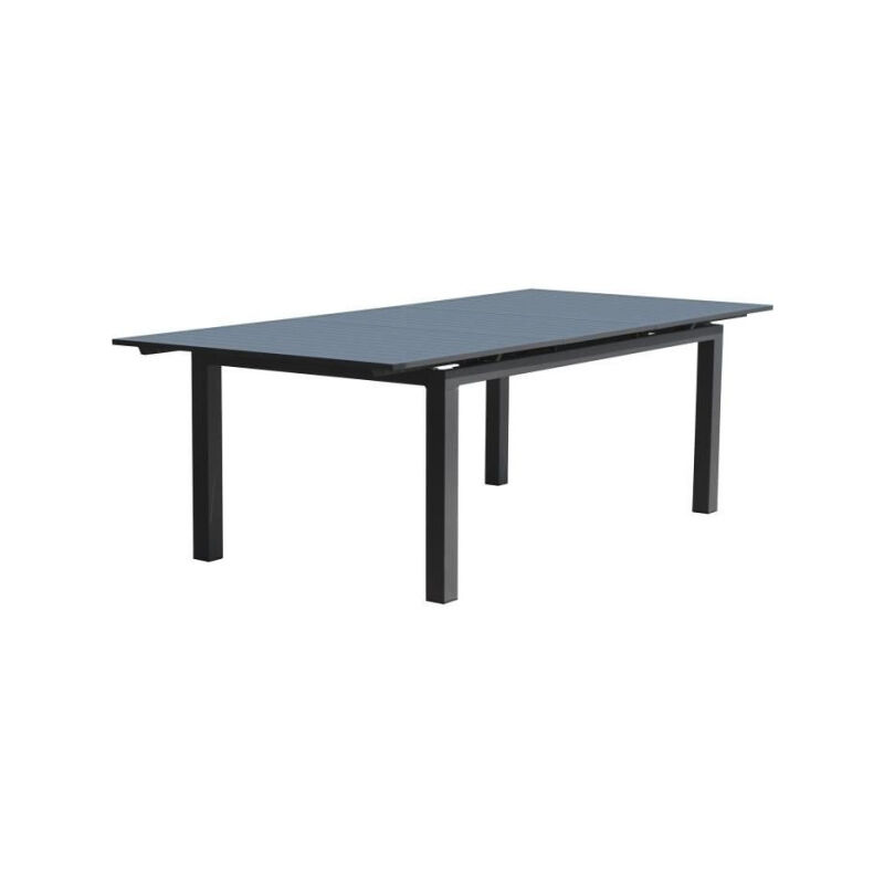 Table de jardin rectangulaire extensible - Gris anthracite - Aluminium - 12 personnes - 240/300 x 100 cm - MIAMI - DCB GARDEN
