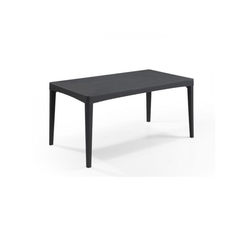 Table de jardin - rectangulaire - gris graphite - en résine - 6 personnes - Girona Allibert by keter