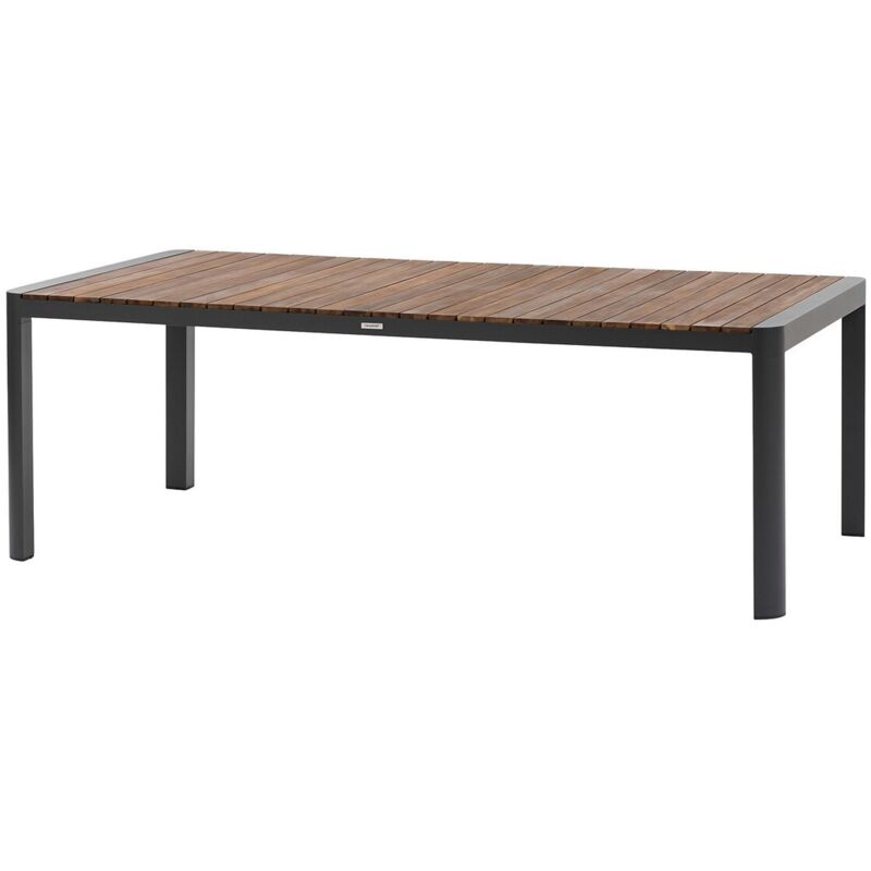 Table de jardin rectangulaire Paradize noyer & graphite 10 places en aluminium - Hespéride