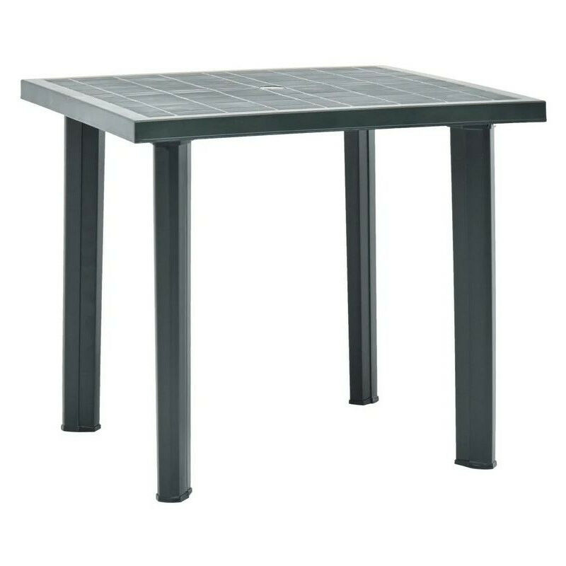 Table de jardin rectangulaire plastique vert Assoa 80cm Table de jardin rectangulaire plastique vert Assoa 80cm