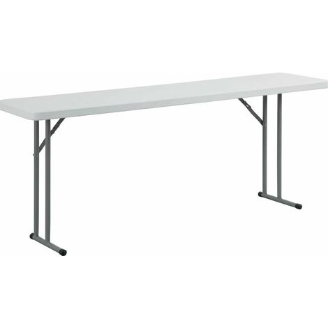 Table de jardin rectangulaire pliable 45x180cm – Acier peint et polyéthylène – Résistante aux intempéries – Idéale pour événements extérieurs - CM 45 X