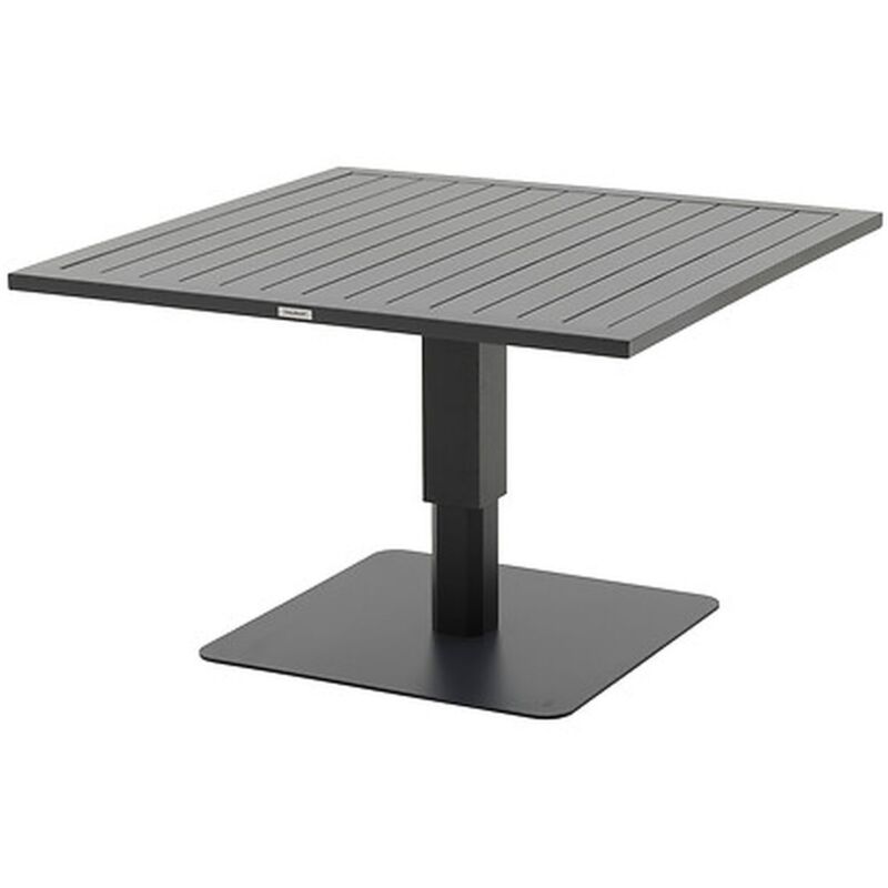 Table de jardin relevable rectangulaire Salimia argile & lin 150 x 80 x 69cm en aluminium - Hespéride