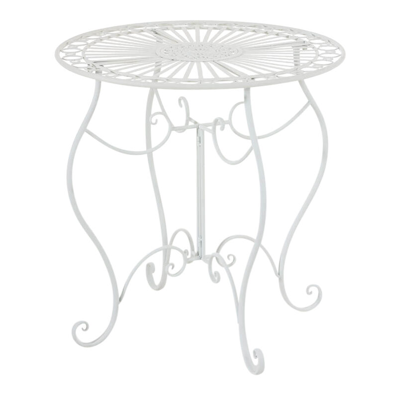 Table jardin rustique de style rustique Table basse de différentes couleurs Couleur : Blanc
