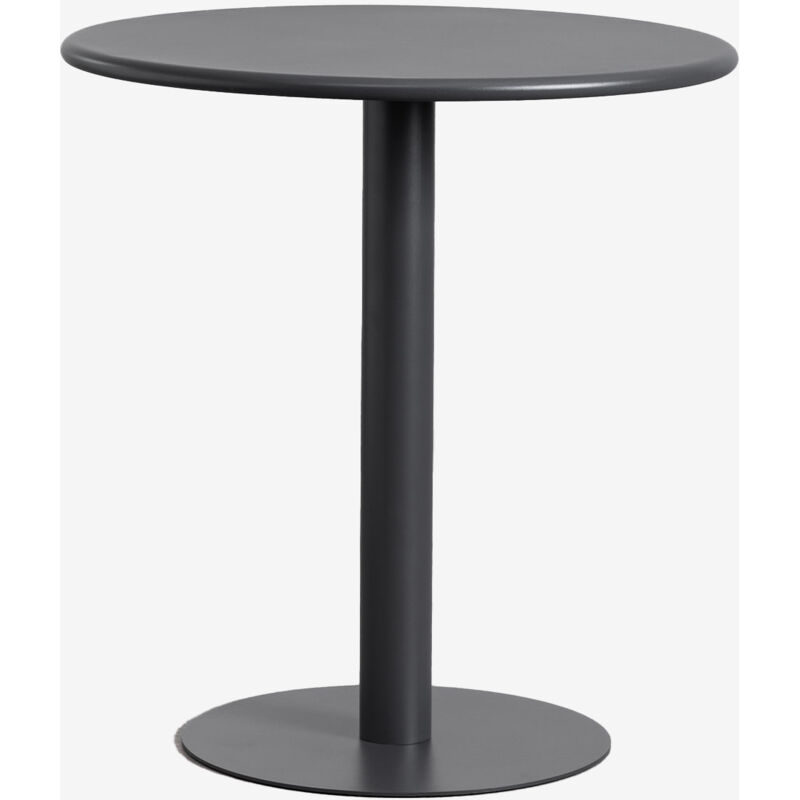 Sklum - Table de jardin ronde Ø70 cm en métal Mizzi Gris Graphite