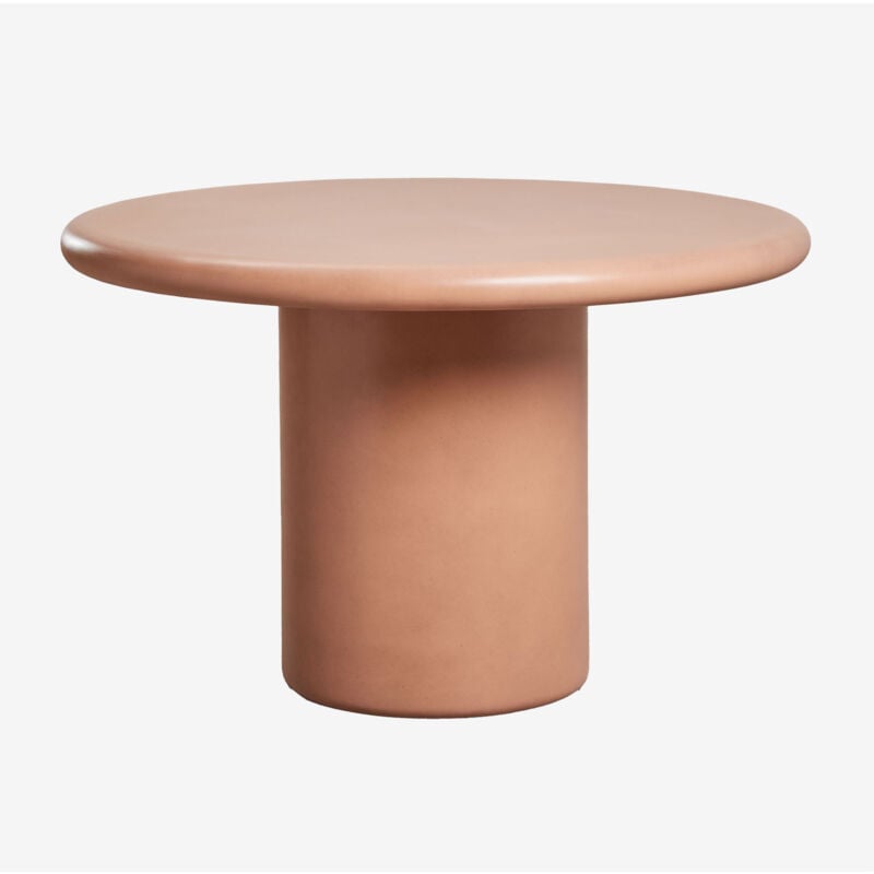 Table de jardin ronde en ciment Namara Sklum Terracota Ø120 cm