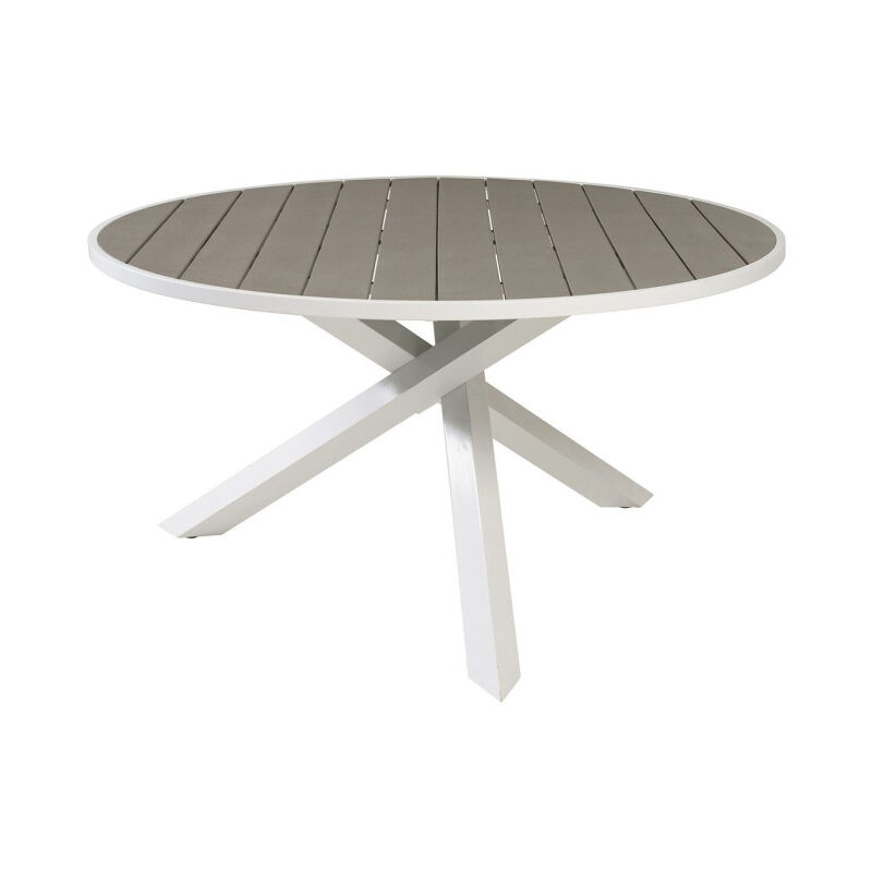 Paris Prix - Table de Jardin Ronde 'Parma' 140cm Gris